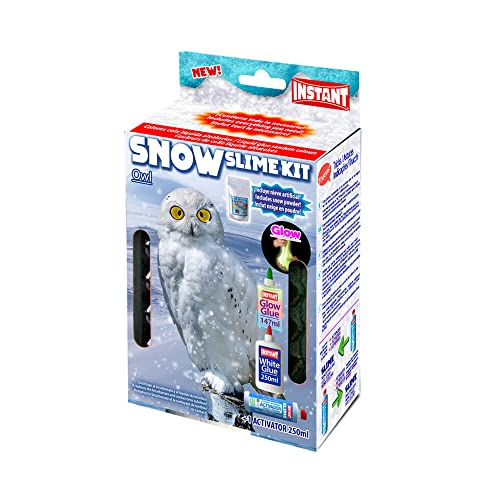 Instant Snow Slime Mini Kit Owl - White Glue 250 ml + Glow Glue 147 ml + Schneepulver + Aktivator 250 ml - 20921 von Instant