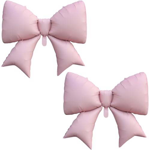 2 x große Luftballons, große kokettefarbene Schleifen-Themen-Dekoration, rosa Ballon-Dekoration, für Kokette, Geburtstag, Hochzeit, Verlobung, Party-Dekoration (Rosa) von InteDesign