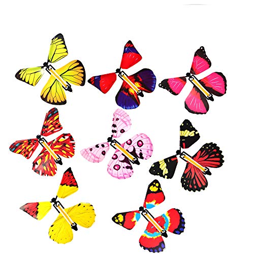 12-teilige Magische Fliegende Schmetterling, Fliegender Schmetterling, Schmetterling mit Gummiband, Schmetterlings Karte,Geeignet für Geburtstagsgeschenke, Geschenkkarten (Zufällige Farbe) von Integrity.1