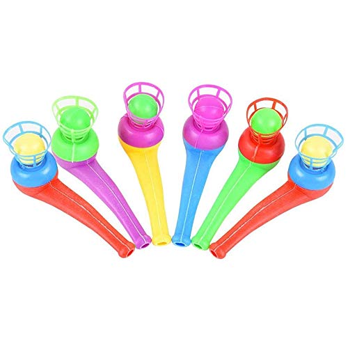Schwimmendes Blasrohr, 6 Stück Floating Blow Pipe, Kunststoff Schwimm Ball, Retro Kinderspielzeug, Kids Party Favors, Klassische Nostalgische Kinderprodukte (Zufällige Farbe) von Integrity.1