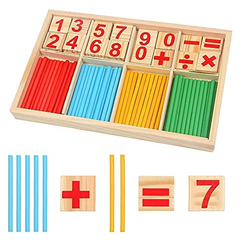 Montessori Mathematik Spielzeug, Mathematik Ausbildung Spielzeug, Holz Mathematisches Spielzeug, Pädagogisches Mathe-Spielzeug, für die Frühe Motorik Entwicklung Ausbildung Ihres Kindes von Integrity.1