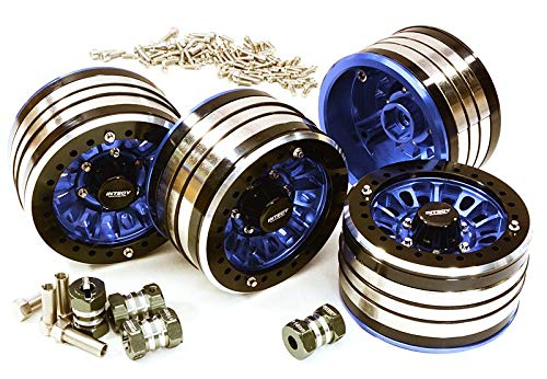 Integy RC Model 2.2x1.5-in. Machined High Mass Wheel (4) w/14mm Offset Hubs for 1/10 Crawler von Integy
