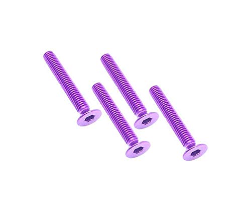 Integy RC Model Precision Square R/C M3 x 20mm Aluminum Flat Head Hex Screws (Purple) 4 pcs. von Integy