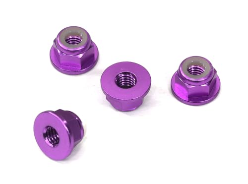 Integy RC Sechskant-Kontermutter aus Metalllegierung, M4, Flansch, 4 Stück von Integy
