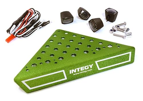 Integy RC Model Roof Top Alloy Armor Protection Plate w/Lights for 1/10 Scale Crawler (W=148mm) von Integy