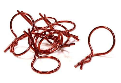 RC Model Anodized Color Bent-Up Body Clips (8) for 1/10 RC Cars & Trucks (LxW=26x16mm) von Integy