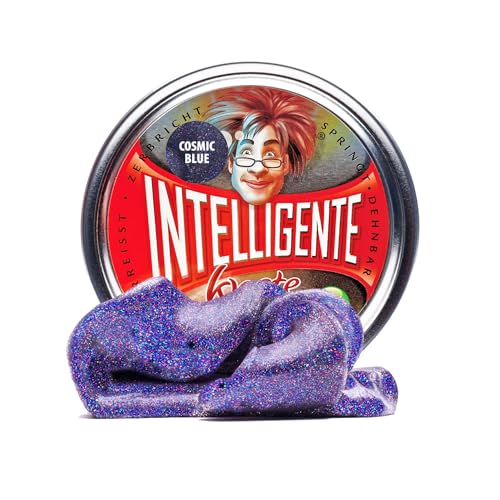 Intelligente Knete - Das Original! Cosmic Blue mit Glitzer-Effekt - Kinderknete und Therapieknete in einem - besser als jeder Stressball! Für Kinder und Erwachsene (Standard-Dose, 80g) von Intelligente Knete