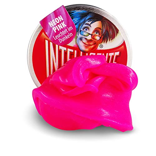 Intelligente Knete - Das Original! Neon-Pink - Leuchtet im Dunkeln - Kinderknete und Therapieknete in einem - besser als jeder Stressball! Für Kinder und Erwachsene (Kleine Dose, 18g) von Intelligente Knete