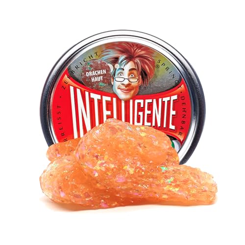 Intelligente Knete - Das Original! Drachenhaut mit Glitzer-Flocken - Kinderknete und Therapieknete in einem - Besser als jeder Stressball! Für Kinder und Erwachsene (Standard-Dose, 80g) von Intelligente Knete