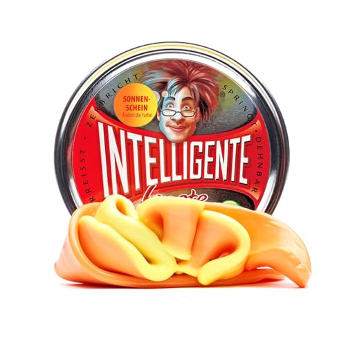 Intelligente Knete - Das Original! Sonnenschein - Ändert die Farbe bei Wärme - Kinderknete und Therapieknete in einem - Besser als jeder Stressball! Für Kinder und Erwachsene (Große Dose, 80g) von Intelligente Knete
