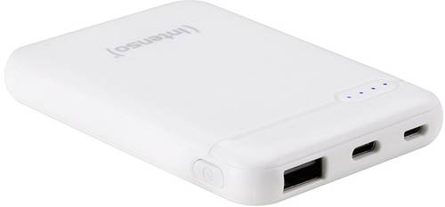 Intenso XS5000 Powerbank 5000 mAh LiPo USB-A, USB-C®, Micro USB Weiß Statusanzeige von Intenso