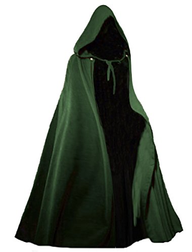 Dark Dreams Gothic Mittelalter LARP Langer Kapuzenumhang Cape Unisex Sinistra, Farbe:grün, Größe:Freesize Dark Dreams Gothic Mittelalter LARP Langer Kapuzenumhang Cape Unisex Sinistra, Farbe:grün, Größe:Freesize von Inter