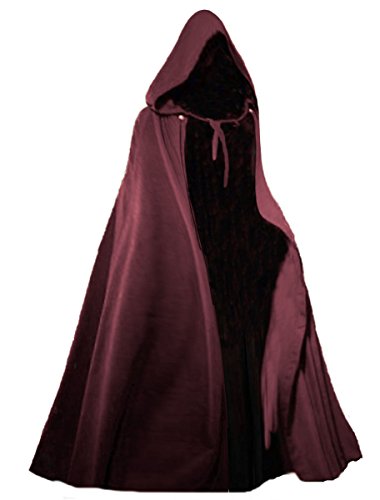 Dark Dreams Gothic Mittelalter LARP Langer Kapuzenumhang Cape Unisex Sinistra, Farbe:rot, Größe:Freesize Dark Dreams Gothic Mittelalter LARP Langer Kapuzenumhang Cape Unisex Sinistra, Farbe:rot, Größe:Freesize von Inter