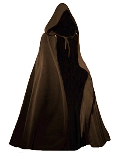 Dark Dreams Gothic Mittelalter LARP Langer Kapuzenumhang Cape Unisex Sinistra, Größe:Freesize, Farbe:braun Dark Dreams Gothic Mittelalter LARP Langer Kapuzenumhang Cape Unisex Sinistra, Größe:Freesize, Farbe:braun von Inter