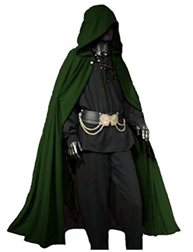 Inter-Moden Mittelalter Markt Umhang - Unisex Duncan dklgrün von Inter-Moden