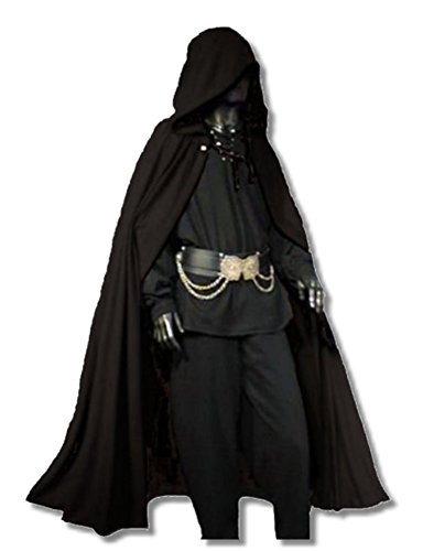 Inter-Moden Mittelalter Markt Umhang - Unisex Duncan schwarz von Inter-Moden