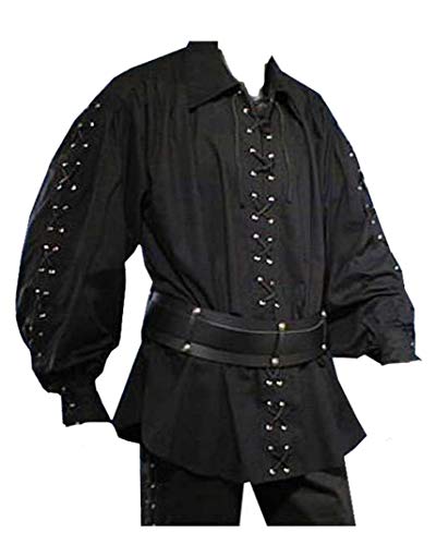 Inter-Moden Mittelalter Markthemd - Herren Asgrim XL/schwarz von Inter-Moden