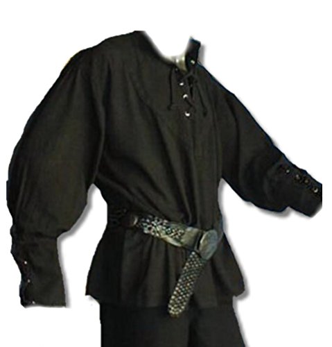 Inter Moden Mittelalter Markthemd - Herren Pirat Ringulf M/schwarz von Inter-Moden