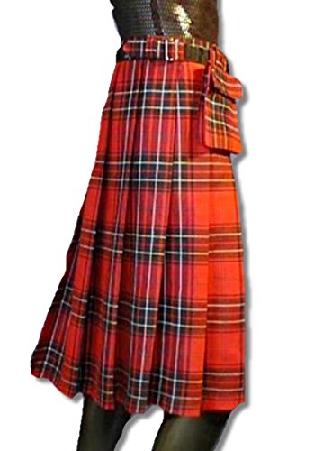 Inter Moden Mittelalter Tartan Schottenrock - Herren Xeledur L/rot / grün von Inter-Moden