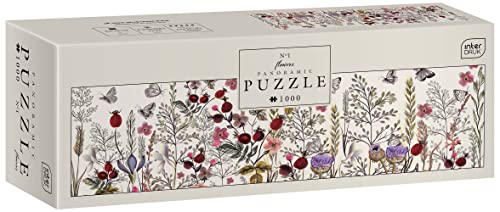 Blumen Nr. 1 - 1000-teiliges Panorama-Puzzle für Erwachsene von Interdruk