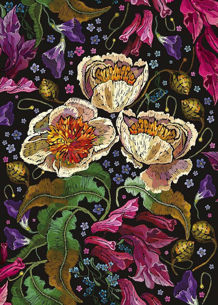 Interdruk Gewebte Blumen 1000 Teile Puzzle Interdruk-367877 von Interdruk