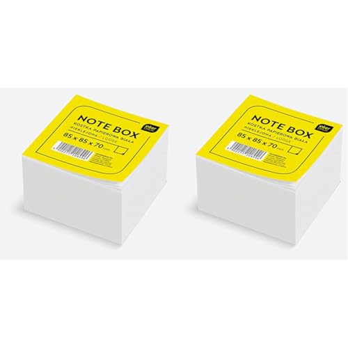 Interdruk KOSPAPNK7 Zettelklotz, Weiß, 85 x 85 x 70 mm (~700 Blätter) (Packung mit 2) von Interdruk