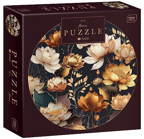Interdruk PUZ500RF1 Puzzle, Blumen Nr. 1, 63 cm (Diameter) von Interdruk