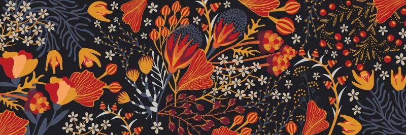 Interdruk Panoramic- Herbstblumen 1000 Teile Puzzle Interdruk-326270 von Interdruk