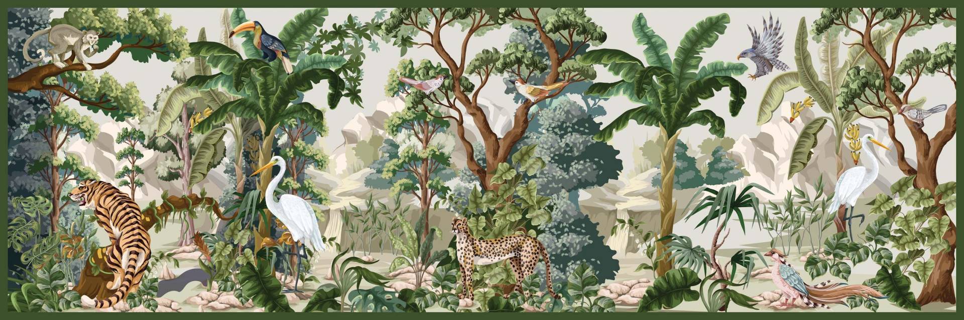 Interdruk Panoramic - Secret Garden - Wildtiere 1000 Teile Puzzle Interdruk-326249 von Interdruk