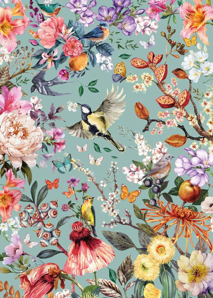 Interdruk Secret Garden - Kolibris und Wildblumen 2000 Teile Puzzle Interdruk-385024 von Interdruk