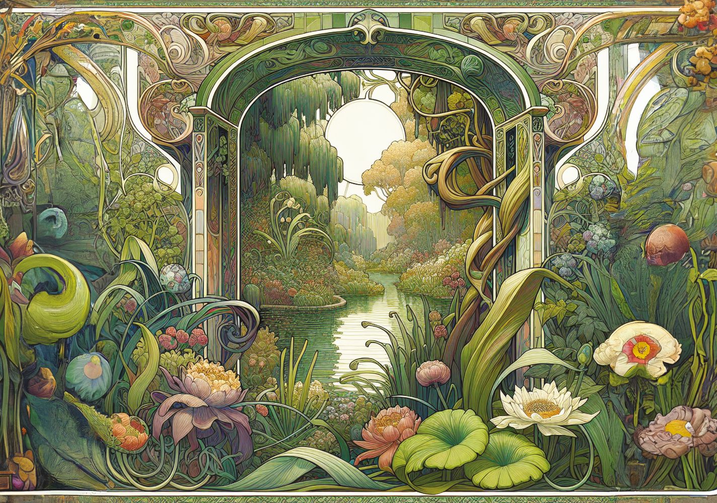 Interdruk Secret Garden - Sumpfblumen 500 Teile Puzzle Interdruk-370099 von Interdruk