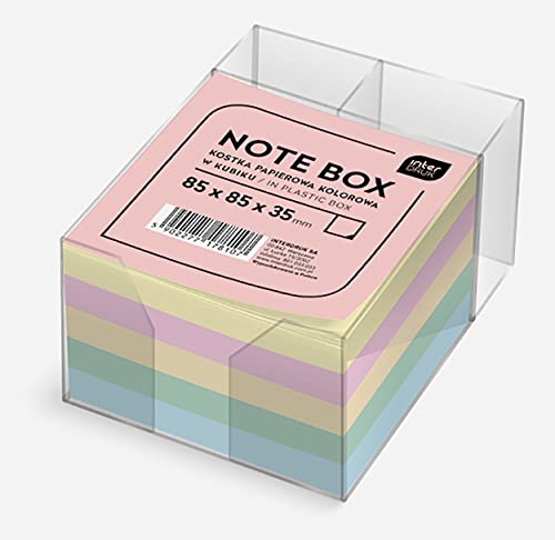 Interdruk Zettelklotz - Notizklotz - Zettelbox - 85 x 85 x 35 mm - Circa 350 Lose Blätter - Mehrfarbig von Interdruk