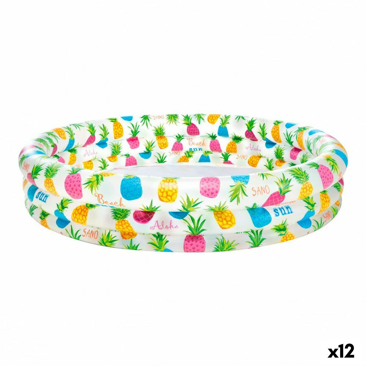 Aufblasbares Planschbecken für Kinder Intex Ananas Ringe 248 L 132 x 28 x 132 cm (12 Stück) von Intex
