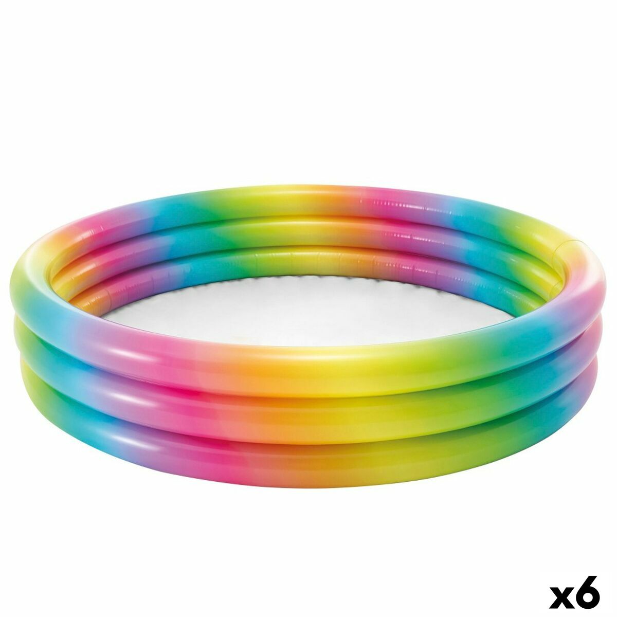 Aufblasbares Planschbecken für Kinder Intex Bunt Ringe 330 L 147 x 33 x 147 cm (6 Stück) von Intex