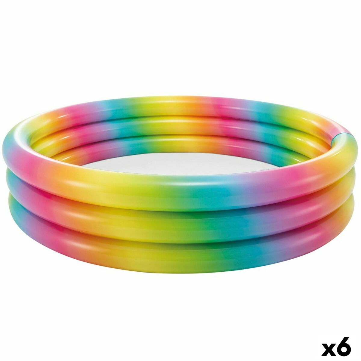 Aufblasbares Planschbecken für Kinder Intex Bunt Ringe 581 L 168 x 38 x 168 cm (6 Stück) von Intex