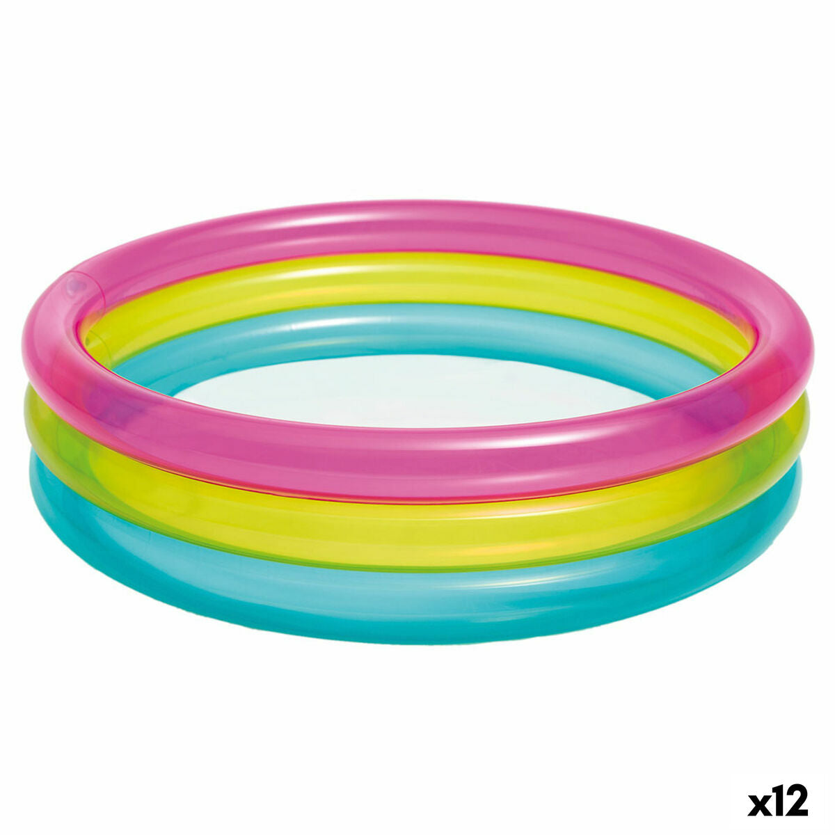 Aufblasbares Planschbecken für Kinder Intex Regenbogen Ringe 63 L 86 x 25 x 86 cm (12 Stück) von Intex