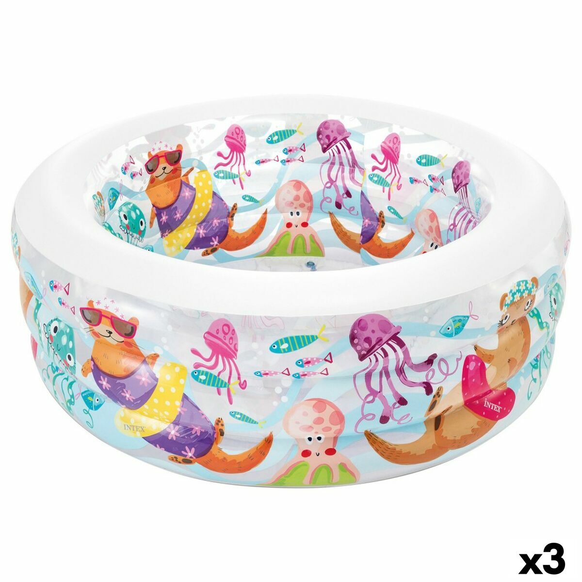 Aufblasbares Planschbecken für Kinder Intex Wassermann 360 L 152 x 56 x 152 cm (3 Stück) von Intex