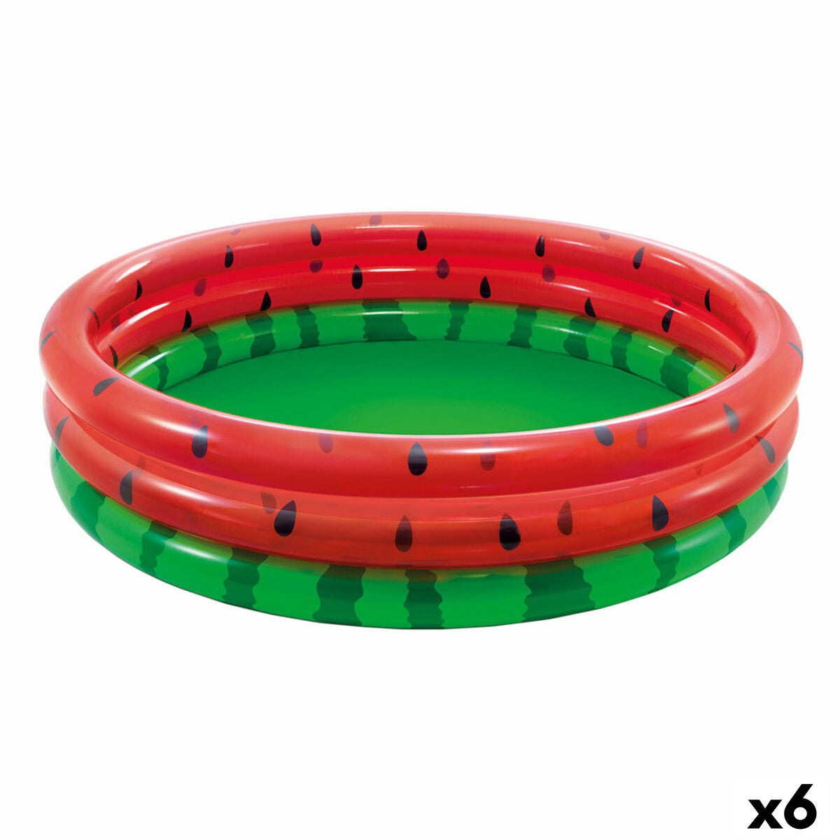 Aufblasbares Planschbecken für Kinder Intex Wassermelone Ringe 581 L 168 x 38 x 168 cm (6 Stück) von Intex