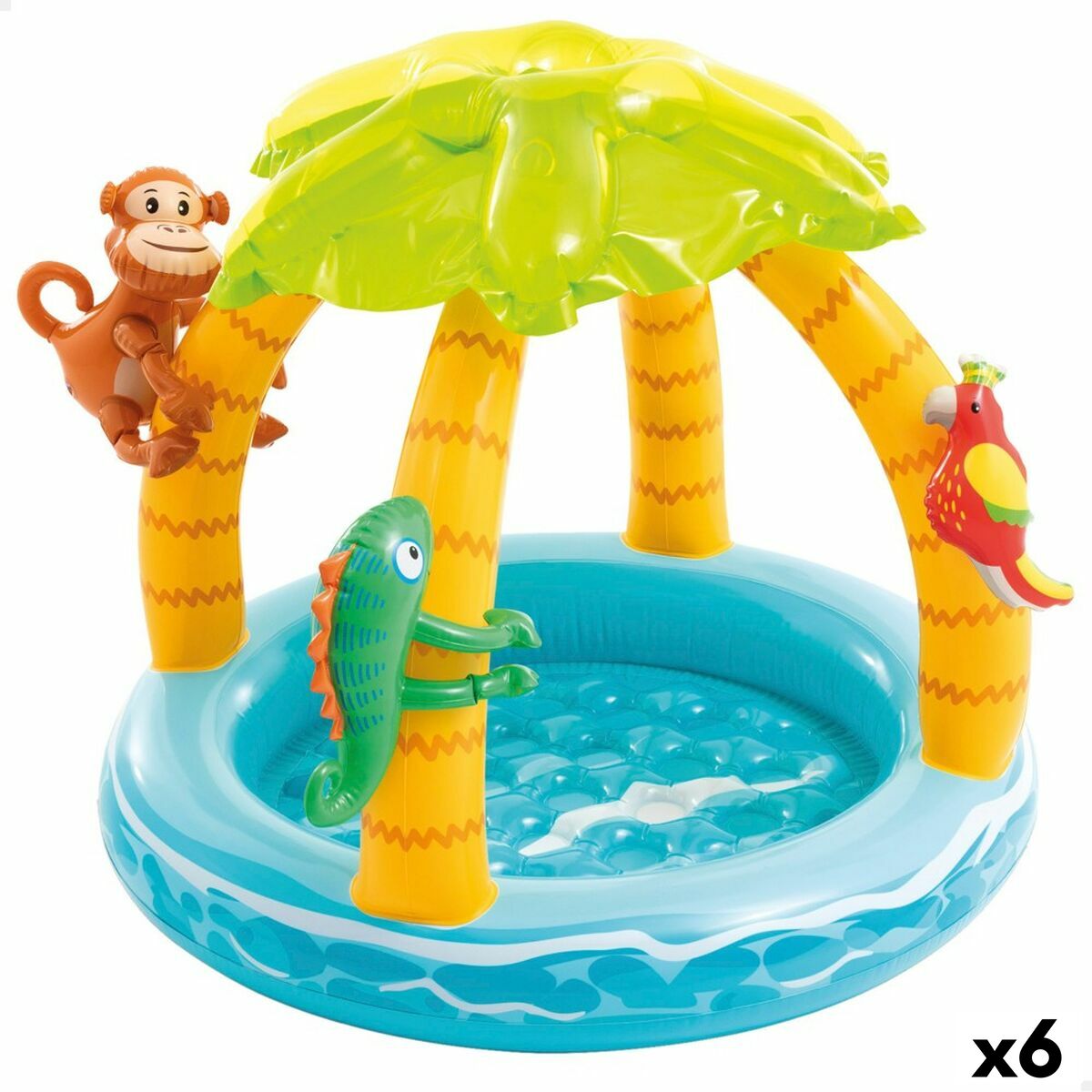 Aufblasbares Planschbecken für Kinder Intex tiere Insel 45 L 102 x 89 x 102 cm (6 Stück) von Intex