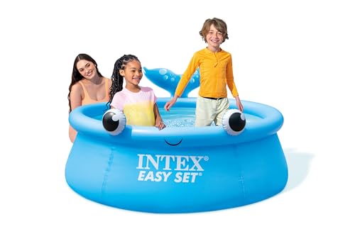 INTEX 26102EH Jolly Whale Easy Set Aufblasbares Schwimmbad 1,8 m x 50,8 cm - Pannensicheres Material - Schnelles Aufblasen - 232 Gallonen Kapazität - 40,6 cm Wassertiefe von Intex