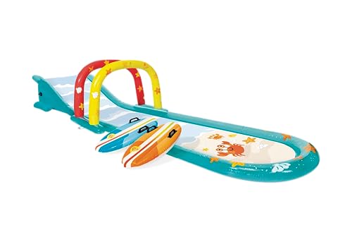 INTEX 【Aufblasbare Surf-Spaßrutsche】 Enthält Zwei aufblasbare Surf Riders - Eingebauter Wassersprüher - 561,3 x 137,2 x 99,1 cm - ab 6 Jahren INTEX 【Aufblasbare Surf-Spaßrutsche】 Enthält Zwei aufblasbare Surf Riders - Eingebauter Wassersprüher - 561,3 x 137,2 x 99,1 cm - ab 6 Jahren von Intex