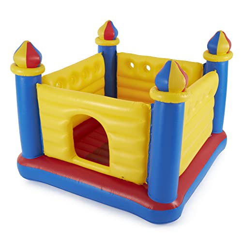 Intex 48259NP Jump-O-Lene Castle Bouncer - Aufblasbare Hüpfburg - 175 x 175 x 135 cm, Rot/Blau/Gelb von Intex