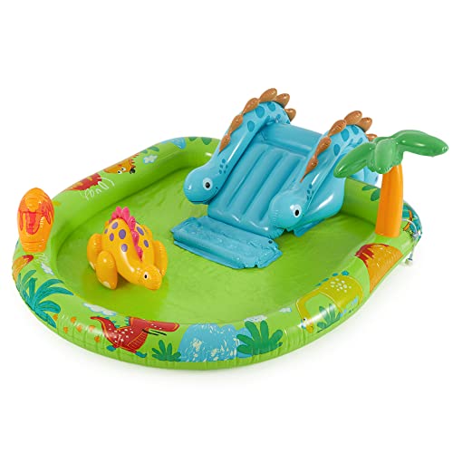 Intex 57166EP Little Dino Dinosaurier-Thema, aufblasbares Hinterhof-Pool-Spielcenter mit Palmensprüher, Mini-Rutsche und aufblasbarem Dinosaurier Intex 57166EP Little Dino Dinosaurier-Thema, aufblasbares Hinterhof-Pool-Spielcenter mit Palmensprüher, Mini-Rutsche und aufblasbarem Dinosaurier von Intex