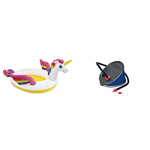Intex 57441 Schimmbad mit Fontäne Einhorn Planschbecken Unicorn 272 x 193 x 104 cm & Giant Bellows Fußpumpe - Luftpumpe - 30 cm - Mit 3 Düsenaufsätze Intex 57441 Schimmbad mit Fontäne Einhorn Planschbecken Unicorn 272 x 193 x 104 cm & Giant Bellows Fußpumpe - Luftpumpe - 30 cm - Mit 3 Düsenaufsätze von Intex