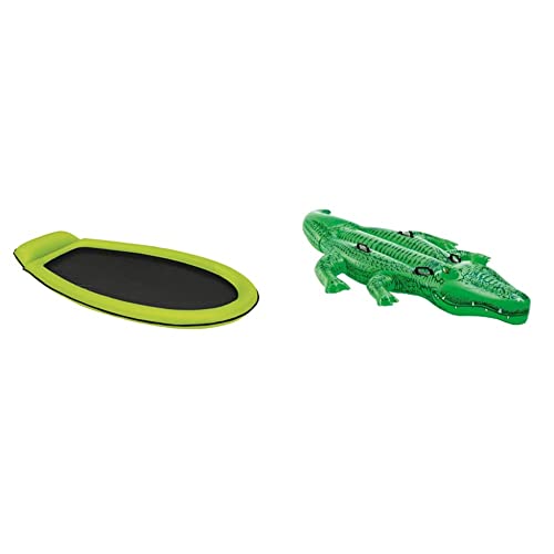 Intex 58836EU Mesh Mat - Aufblasbarer Wasserhängematte - 178 x 94 cm - Farblich Sortiert & Giant Gator Ride-On - Aufblasbarer Reittier - 203 x 114 cm Intex 58836EU Mesh Mat - Aufblasbarer Wasserhängematte - 178 x 94 cm - Farblich Sortiert & Giant Gator Ride-On - Aufblasbarer Reittier - 203 x 114 cm von Intex