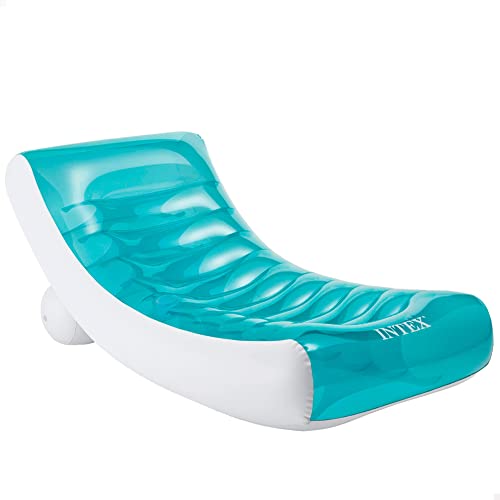 Intex Ghost Aufblasbarer Sessel für Pool, mit Tassenhalter, Polyvinylchlorid, Weiß von Intex