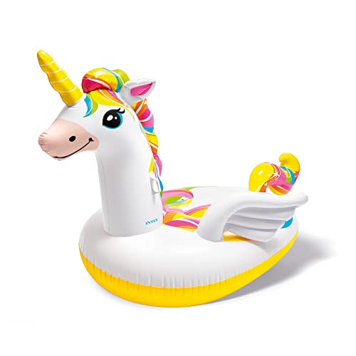 Intex: Mega Unicorn aufblasbarer Poolinsel-Schwimmer – (57291EP) aufgeblasen, 251,5 cm L x 162,6 cm B x 144,8 cm H, buntes Einhorn-Wasser-Schwimmbad, 251,5 cm L x 162,6 cm B x 144,8 cm H, buntes von Intex