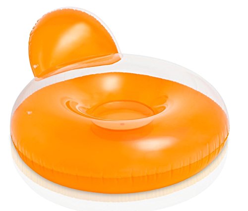 Luftmatratze Lounge Lehne für Pool Garten in orange von Intex