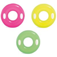 Schwimmring Hochglanz mehrfarbig Ø76cm 2 Haltegriffe 3fach sortiert Schwimmring Hochglanz mehrfarbig Ø76cm 2 Haltegriffe 3fach sortiert von Intex
