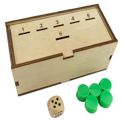 Introti Drop-Spiel mit Würfeln und Holzbox, Familienspaß, Brettspiel für Erwachsene und Erwachsene Introti Drop-Spiel mit Würfeln und Holzbox, Familienspaß, Brettspiel für Erwachsene und Erwachsene von Introti
